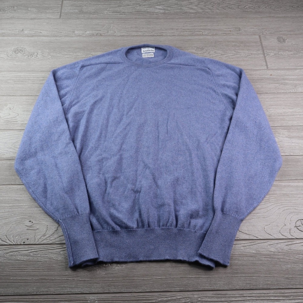 The Andover Shop Scotland Cashmere Crew Neck Sweater Men's M Blue